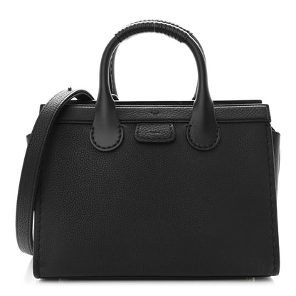 Chloe Grained Calfskin Small Edith Top Handle Bag Black 1 of 9