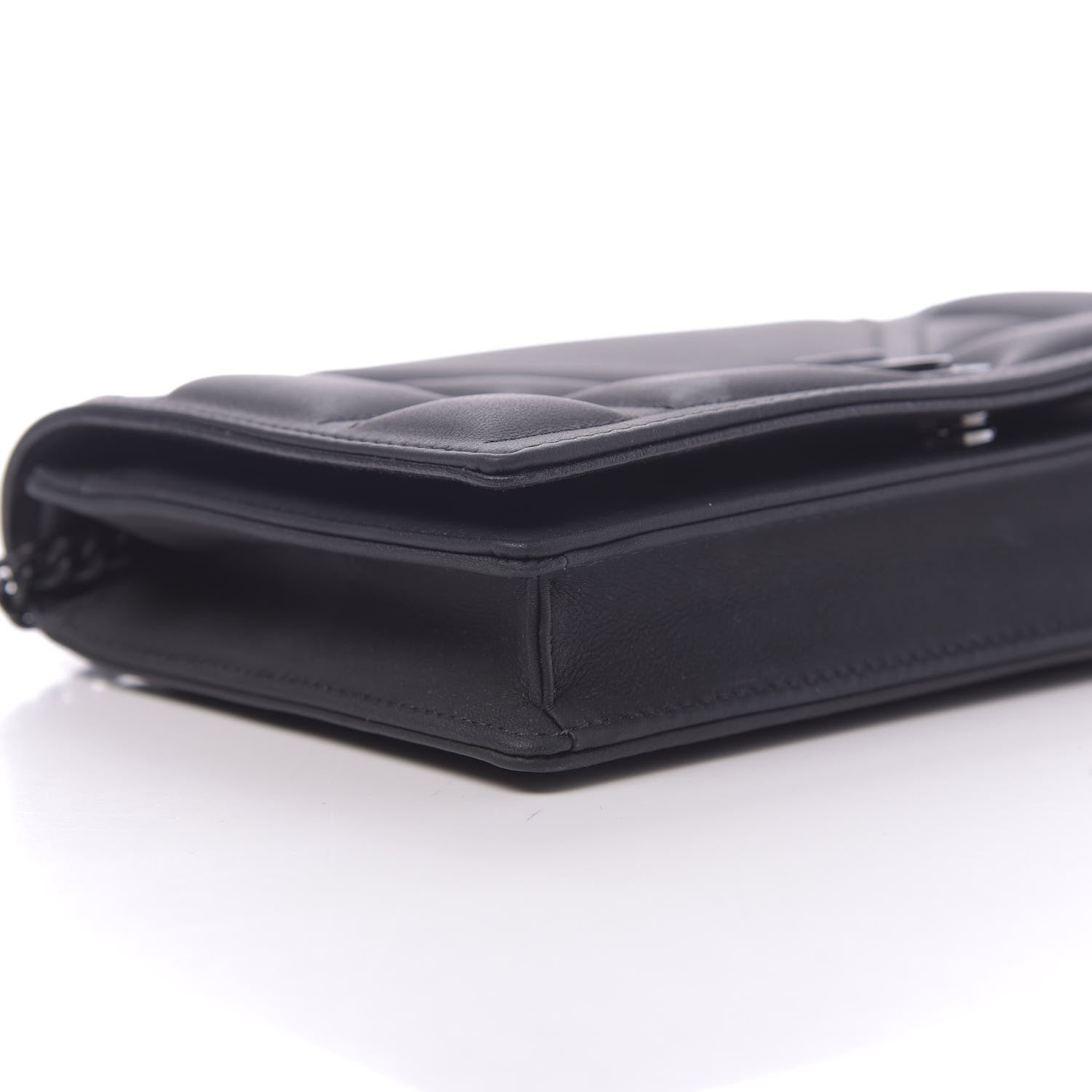 Christian Dior Ultra Matte Calfskin Diorama Wallet on Chain Pouch Black 8 of 11