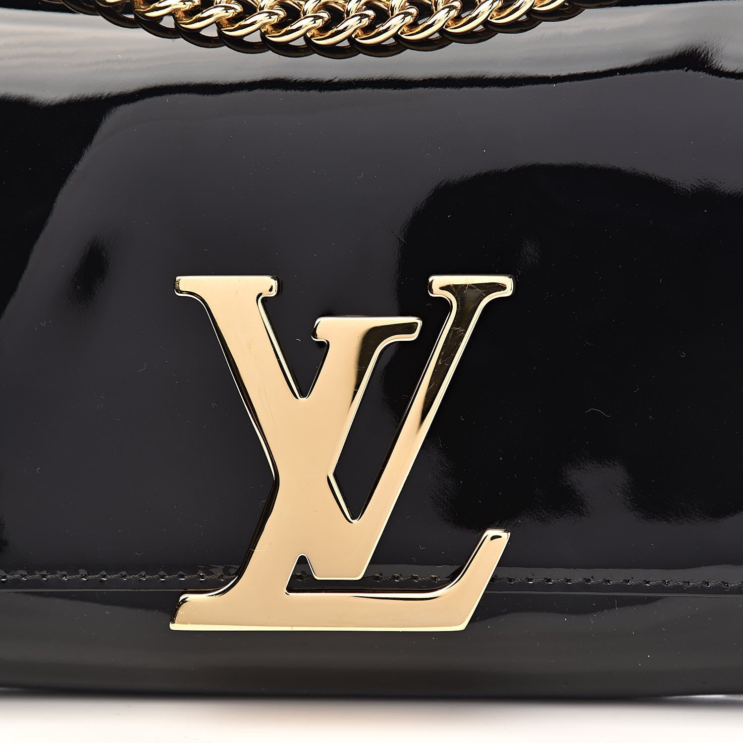 Louis Vuitton Patent Chain Louise MM Black 10 of 10