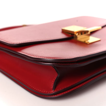 Celine Box Calfskin Medium Classic Box Flap Bag Red 8 of 10
