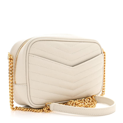 Saint Laurent Grain De Poudre Matelasse Monogram Mini Lou Camera Bag Crema Soft 3 of 11