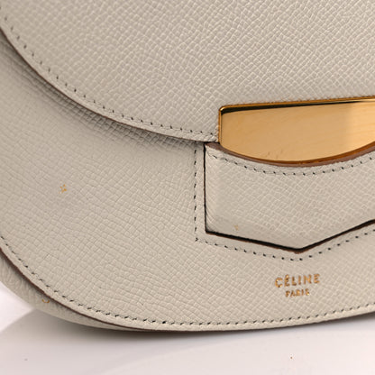 Celine Grained Calfskin Small Trotteur White 10 of 14
