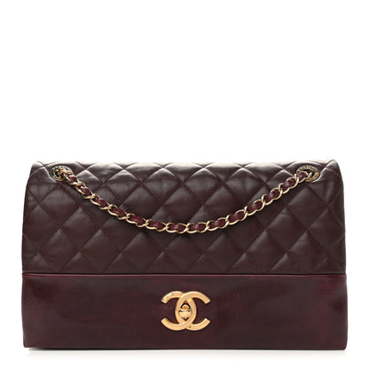 Chanel Calfskin Quilted Jumbo Soft Elegance Flap Bordeaux 1 of 10