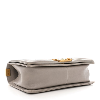 Chanel Caviar Quilted Medium Boy Flap Grey 4 of 11