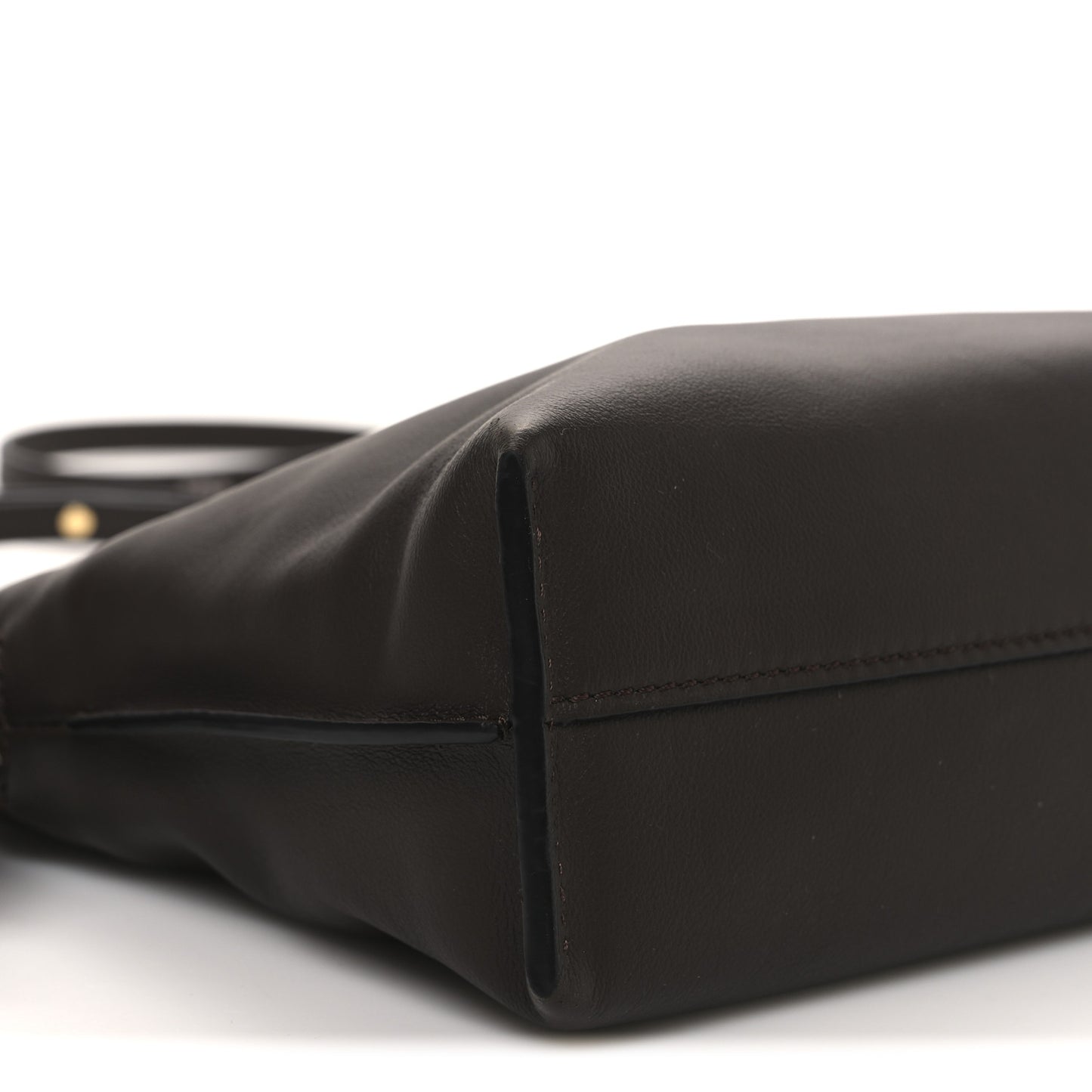 Calfskin Mini Flamenco Knot Clutch Chocolate
