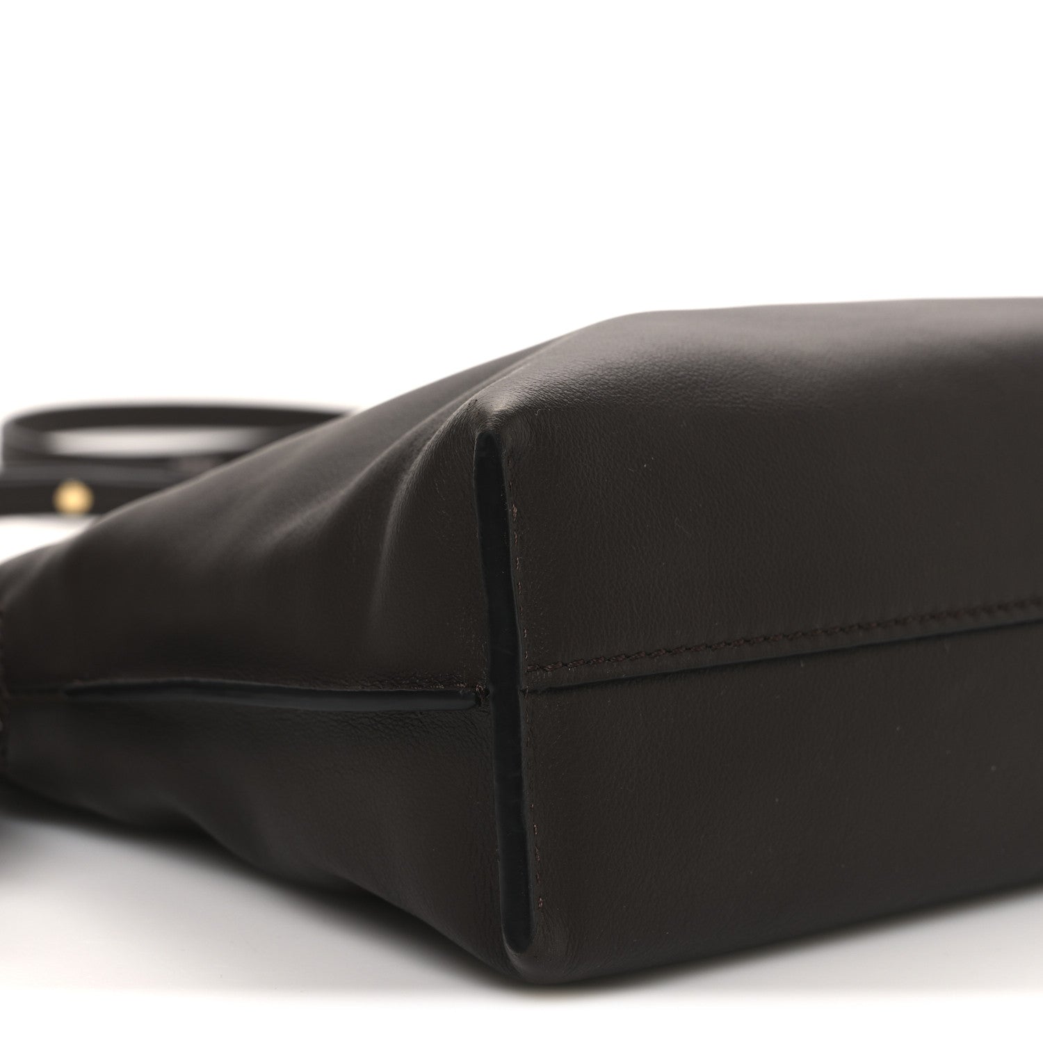 Loewe Calfskin Mini Flamenco Knot Clutch Chocolate 8 of 9