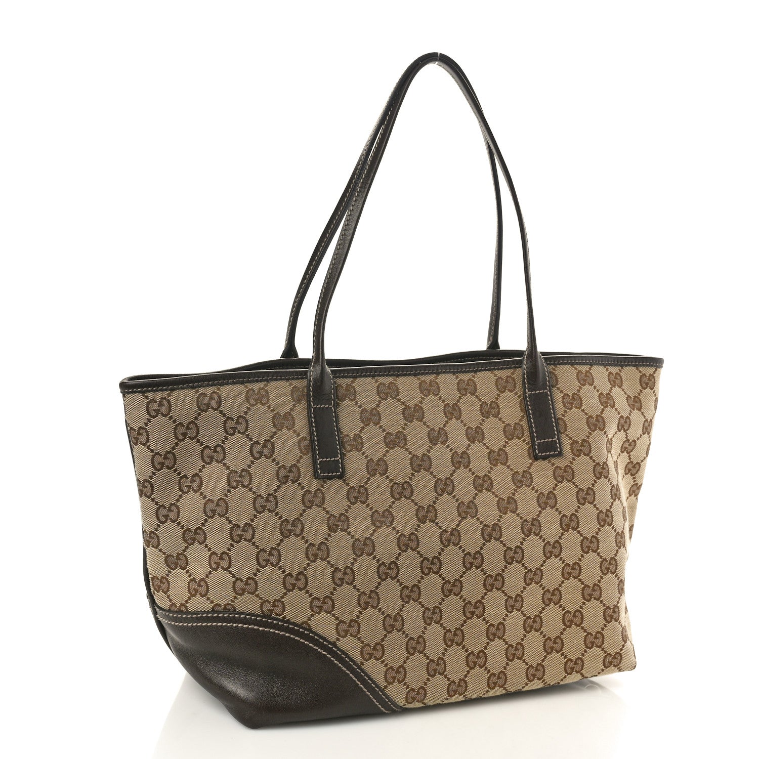 Gucci Monogram Medium New Britt Tote Brown 3 of 10