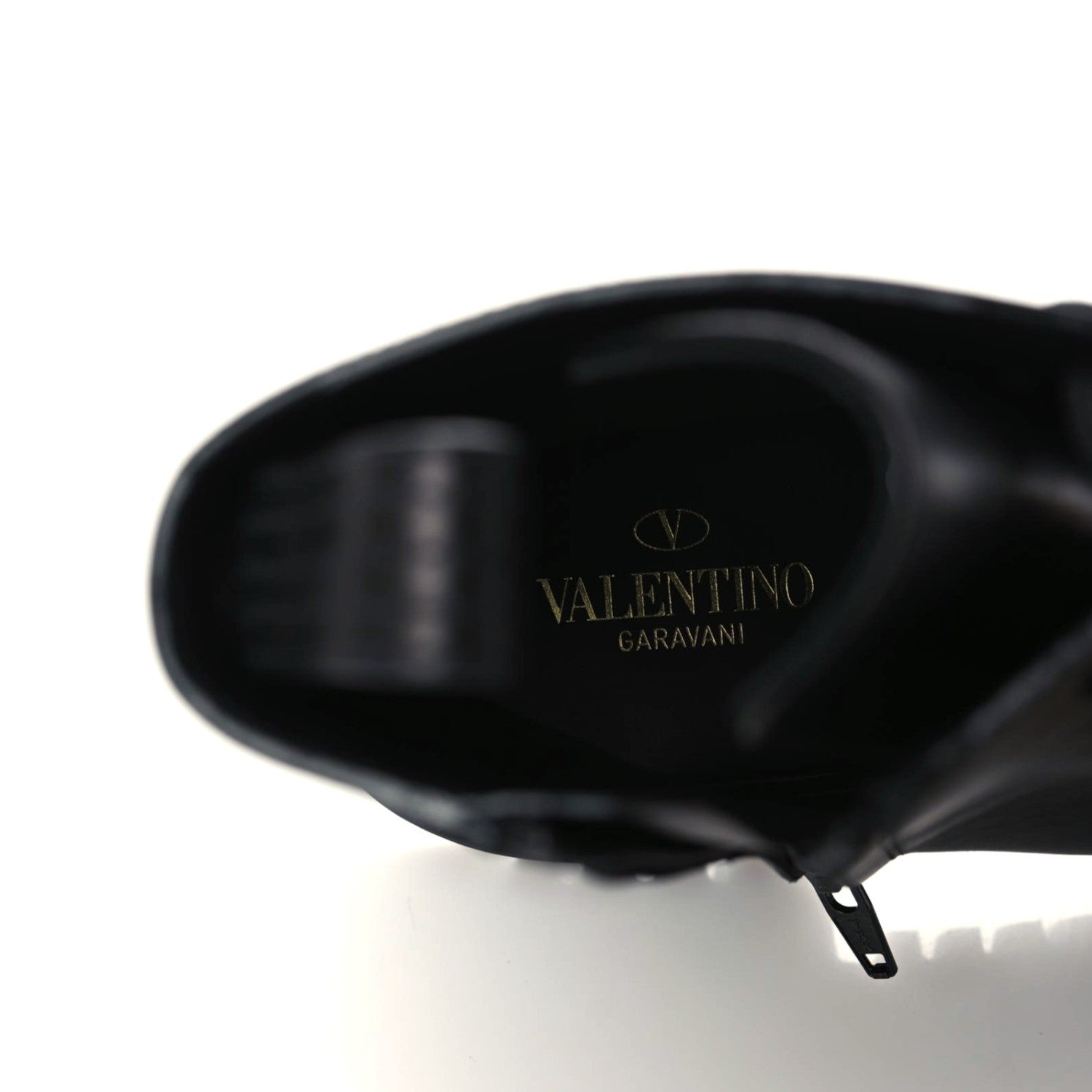 Valentino Garavani Calfskin Womens VLOGO 35mm Combat Boots 38 Black 7 of 8