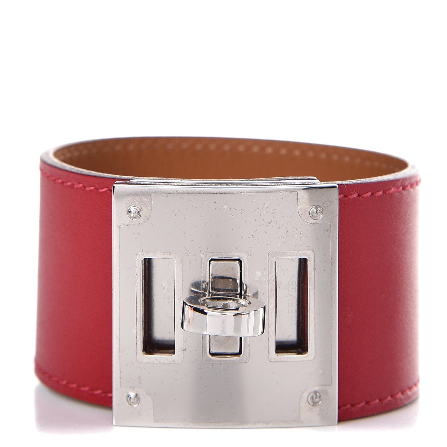 Tadelakt Kelly Dog Bracelet T3 Rouge Vif