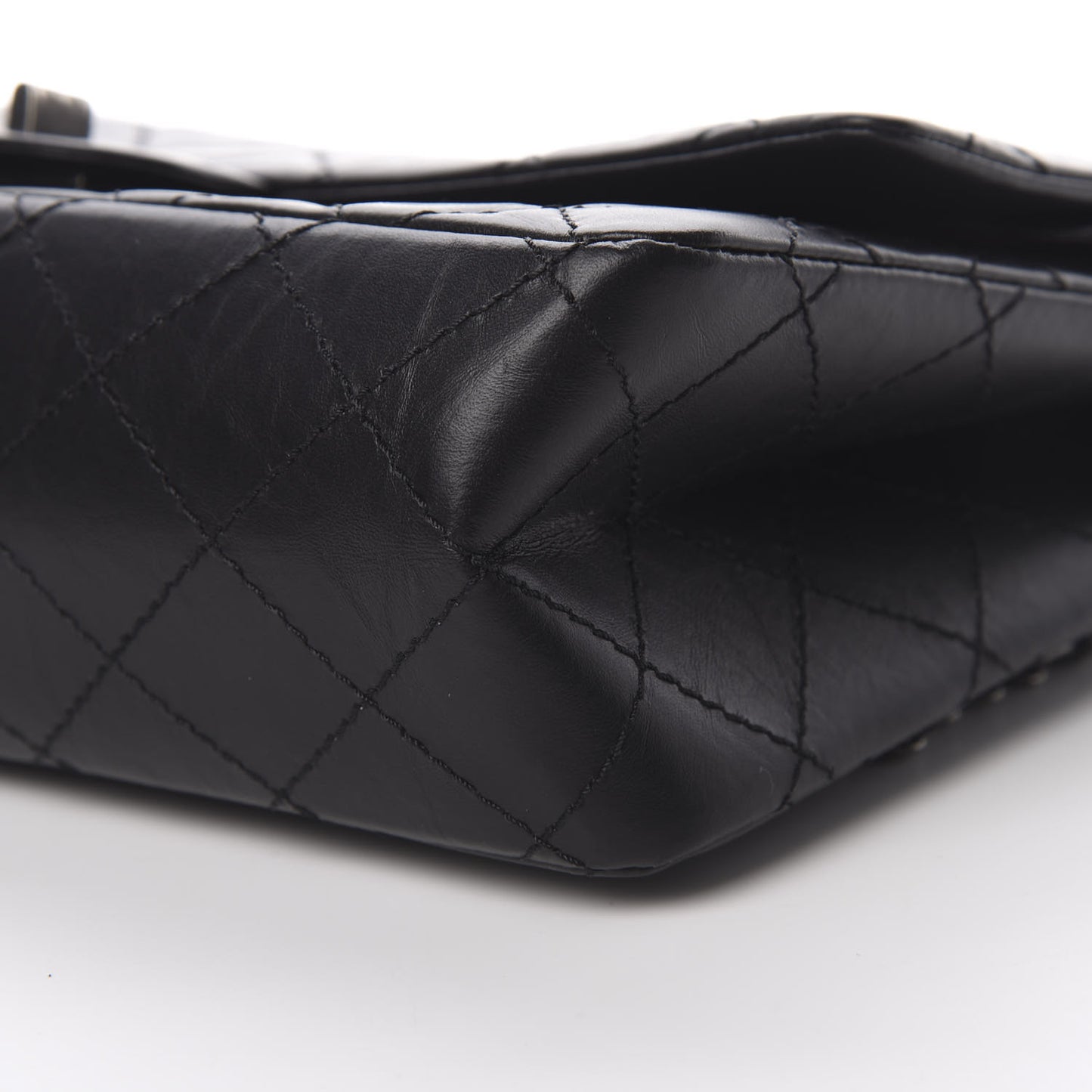 Aged Calfskin Quilted 2.55 Reissue 226 Flap Black