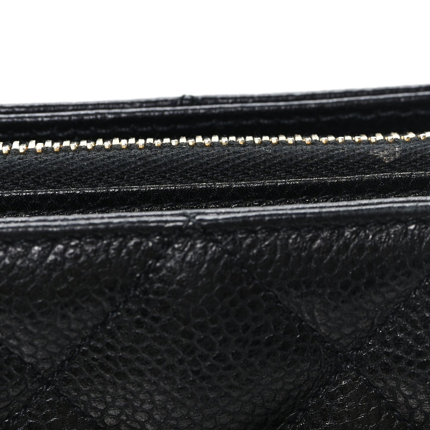 Caviar Quilted Shoulder Bag Black Black