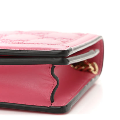 Gucci Calfskin GG Matelasse Chain Wallet Rhodamine Pink 9 of 9