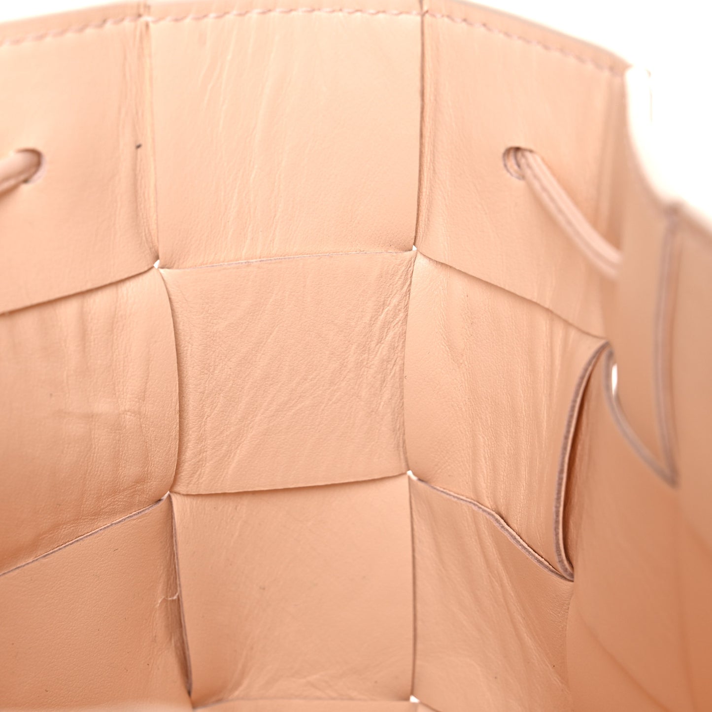 Nappa Maxi Intrecciato Cassette Bucket Bag Melon Washed