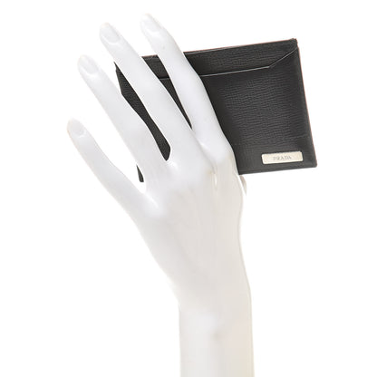 Prada Spazzolato Frame Card Holder Black 2 of 9