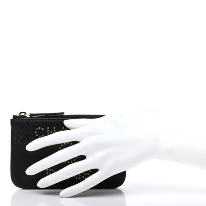 Chanel Caviar Studded Deauville Cosmetic Pouch Black 4 of 14