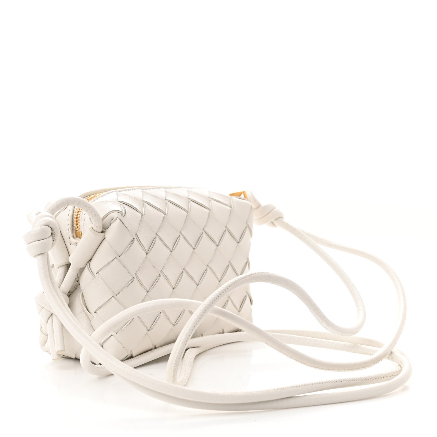 Bottega Veneta Nappa Intrecciato Candy Loop Camera Bag White 3 of 9