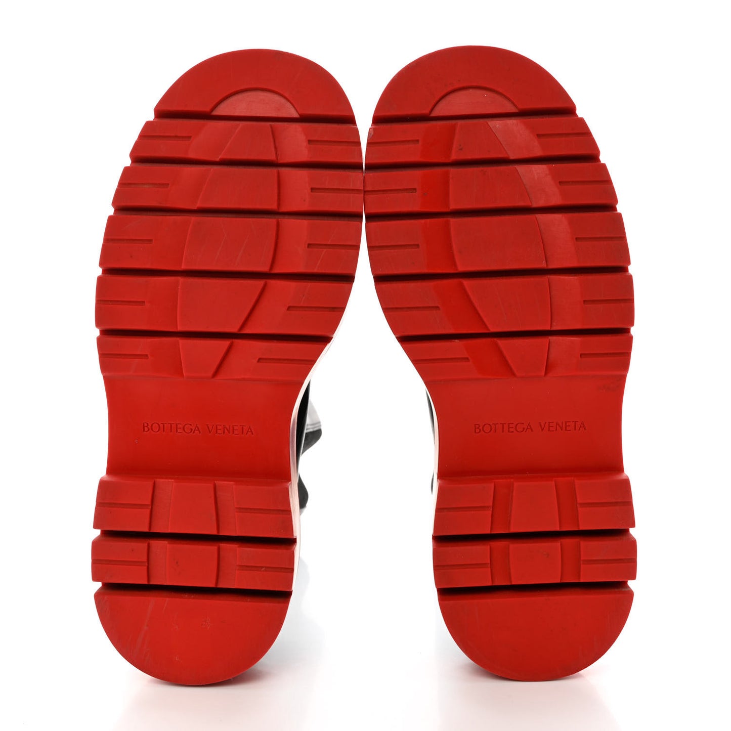 Calfskin The Tire Chelsea Boots 41 Black Bright Red