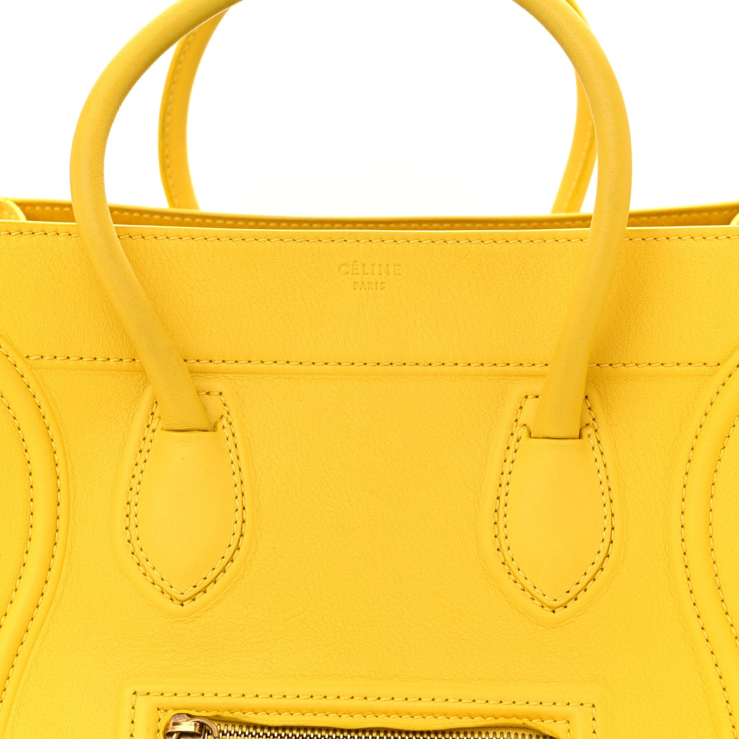 Supple Calfskin Medium Phantom Luggage Sun Yellow