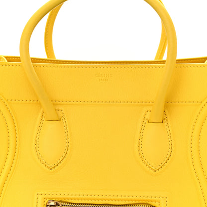 Celine Supple Calfskin Medium Phantom Luggage Sun Yellow 8 of 10