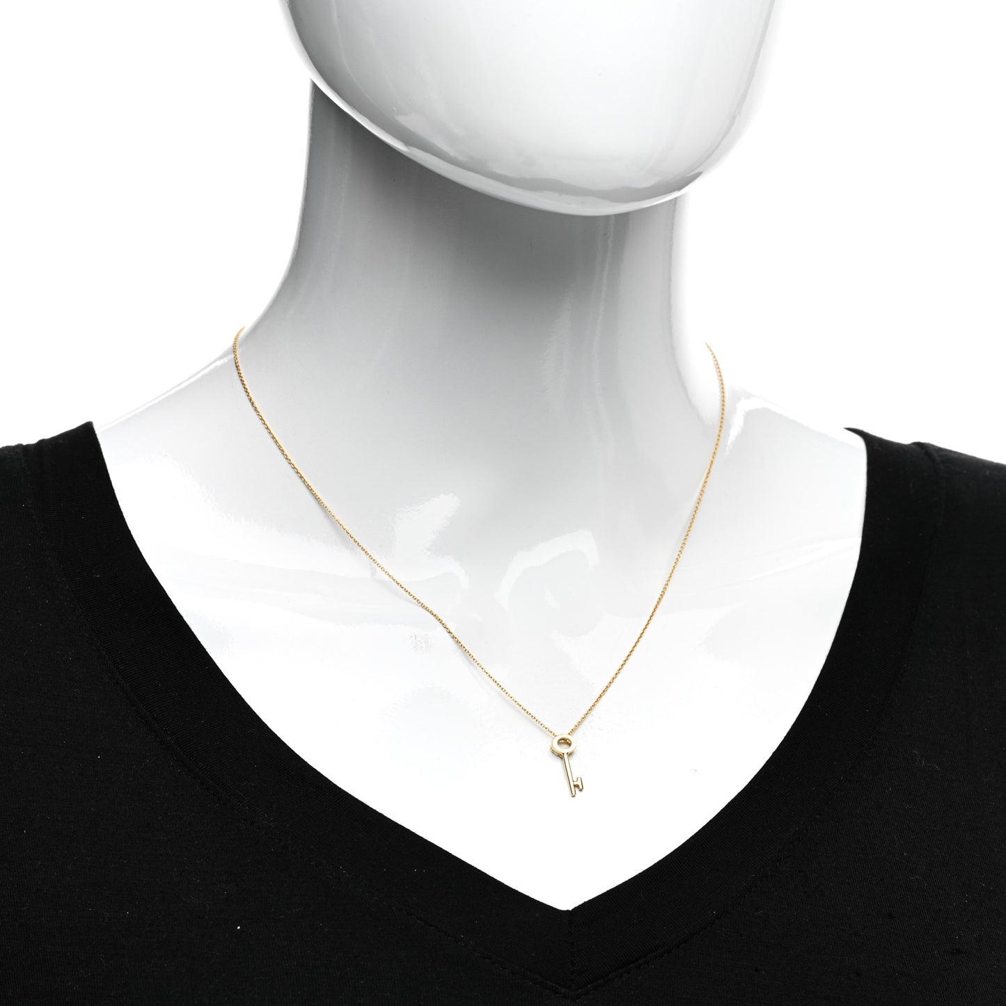 18K Yellow Gold Tiny Treasures Key Pendant Necklace