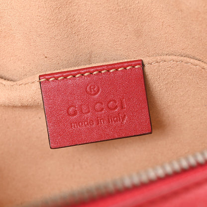 Gucci Calfskin Matelasse GG Marmont Belt Bag 75 30 Hibiscus Red 6 of 11