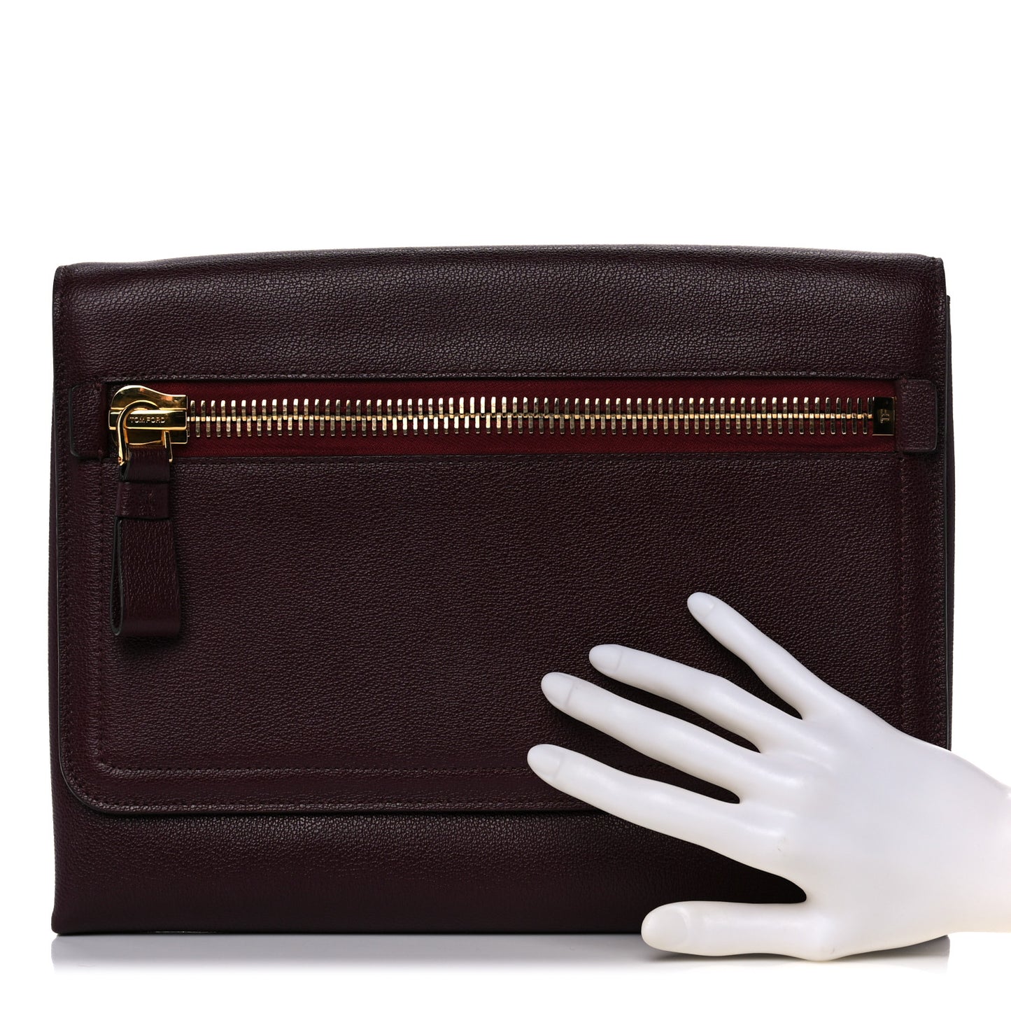 Calfskin Alix Wristlet Burgundy