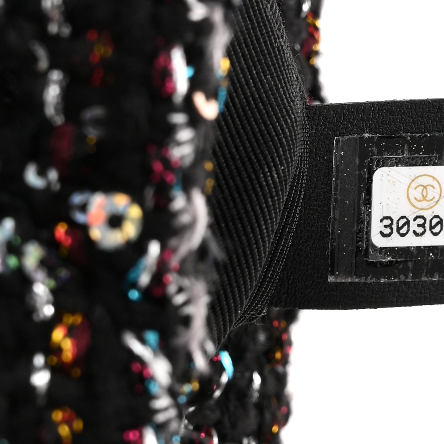 Chanel Tweed Sequin Quilted Medium Chanel 19 Flap Black Multicolor 6 of 10