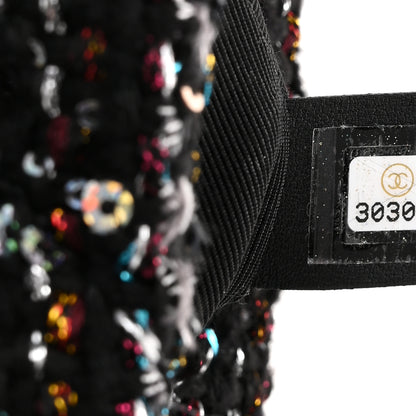 Chanel Tweed Sequin Quilted Medium Chanel 19 Flap Black Multicolor 6 of 10