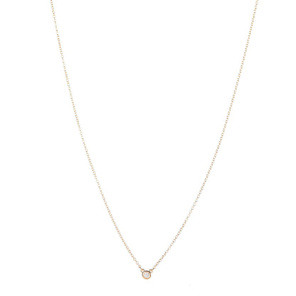 Tiffany 18K Rose Gold Diamond .03ct Elsa Peretti Diamonds by the Yard Pendant Necklace 1 of 5