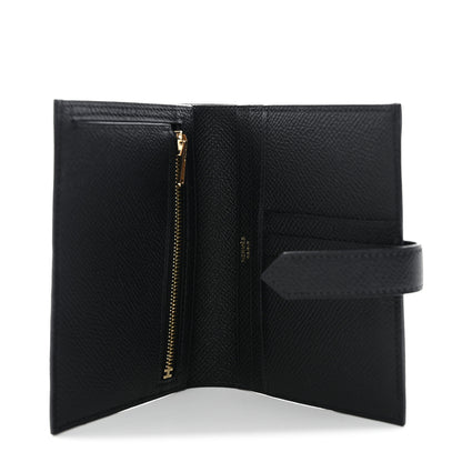 Hermes Epsom Bearn Compact Wallet Black 5 of 7