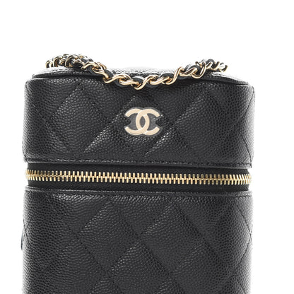 Chanel Caviar Quilted Phone Holder With Chain Black 8 of 11