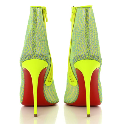 Christian Louboutin Lace Denim Gipsybootie 100 Ankle Boots Jeans 39 Fluo 5 of 12