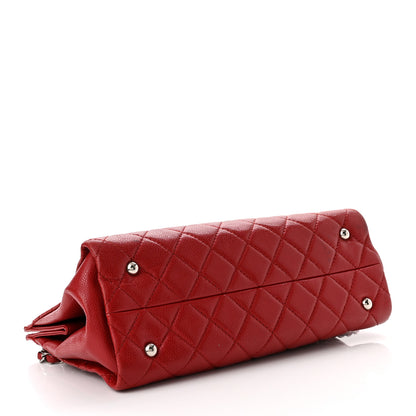 Chanel Caviar Quilted Timeless CC Shopping Tote Red 4 of 10