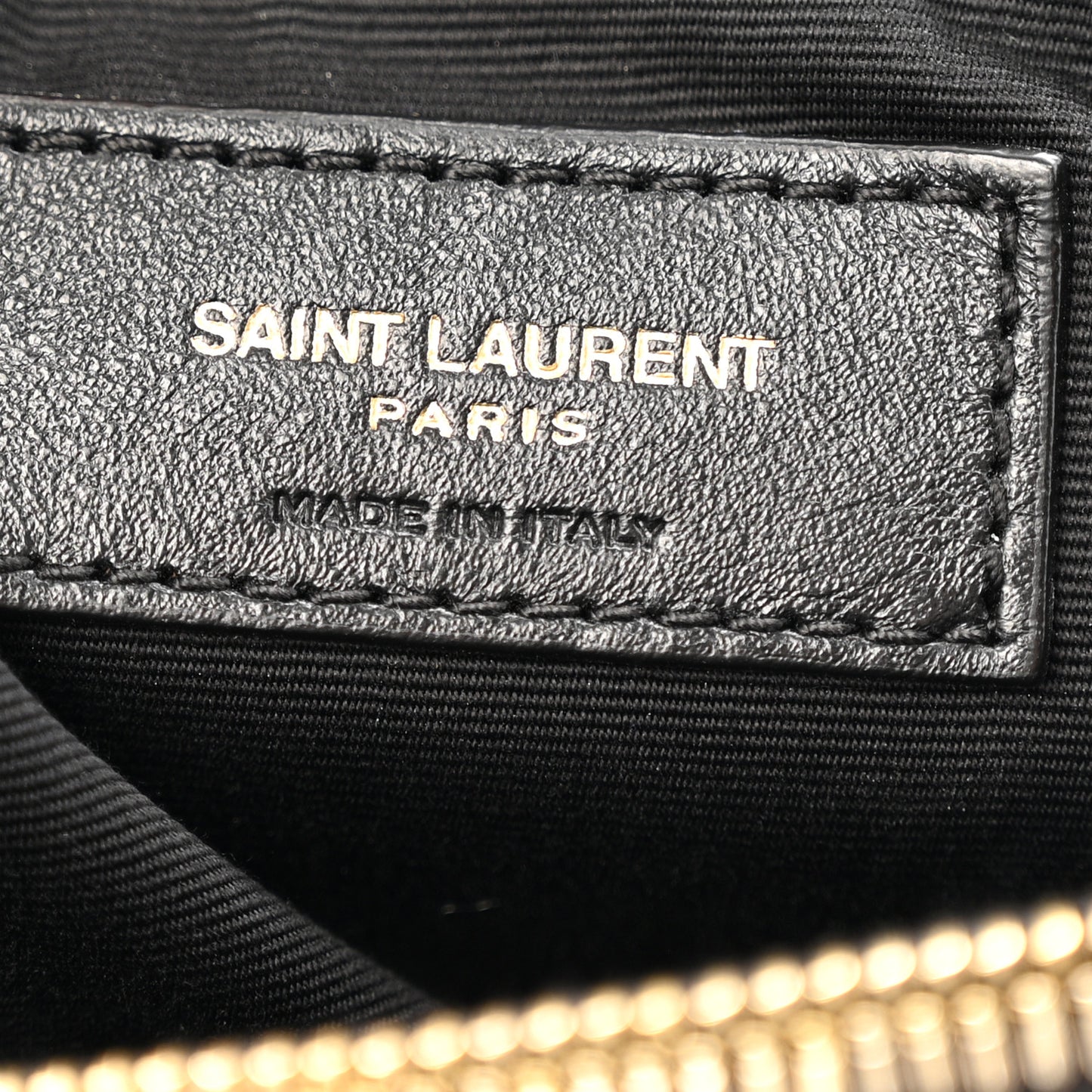 Calfskin Y Quilted Monogram Medium Loulou Chain Satchel Black