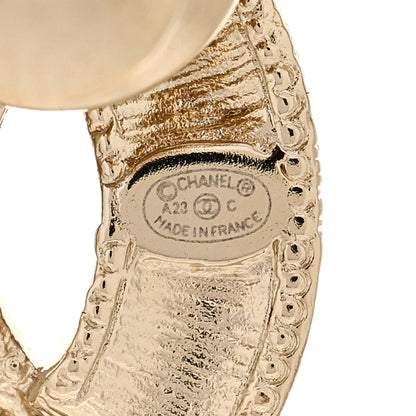 Chanel Crystal Rainbow Logo CC Brooch Gold Multicolor 4 of 5