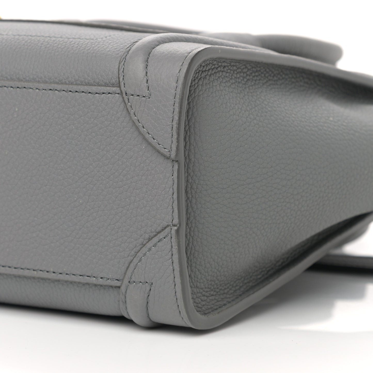 Drummed Calfskin Nano Luggage Kohl