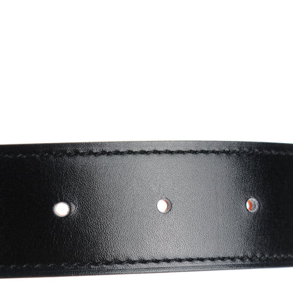 Hermes Box Togo 32mm H Belt 85 Black Orange 5 of 8