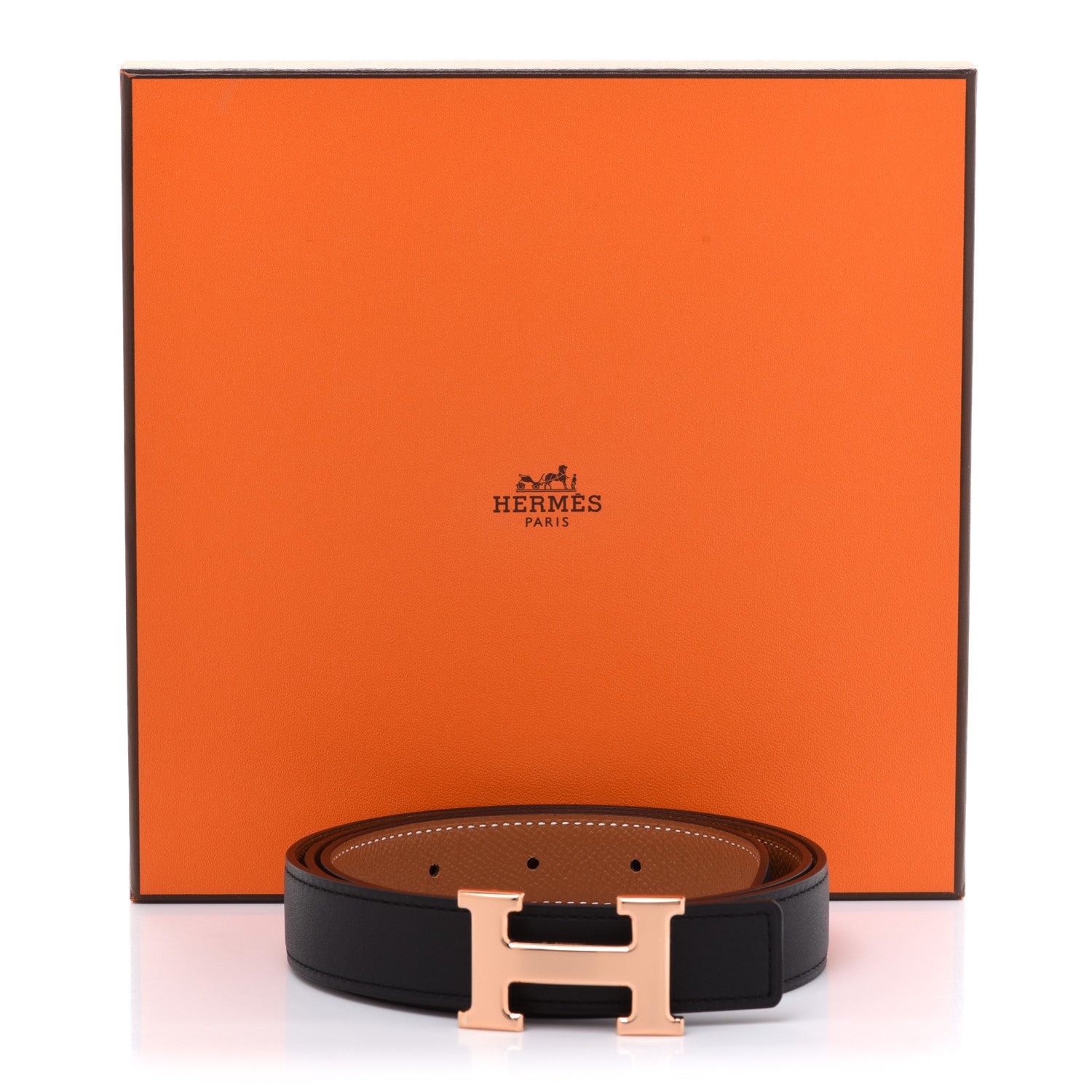Hermes Swift Epsom 24mm Mini Constance H Belt 90 Black Gold 8 of 8