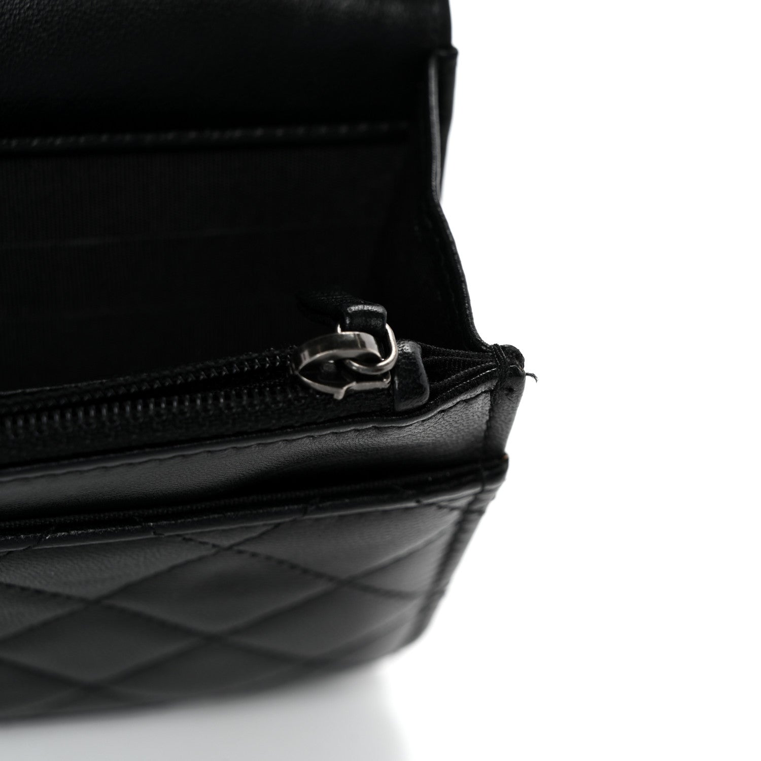 Chanel Lambskin Quilted Boy Wallet On Chain WOC Black 13 of 13