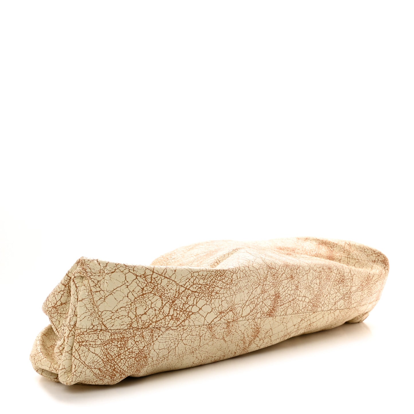 Crackled Calfskin The Pouch Oversized Clutch Zabaione Zabaione