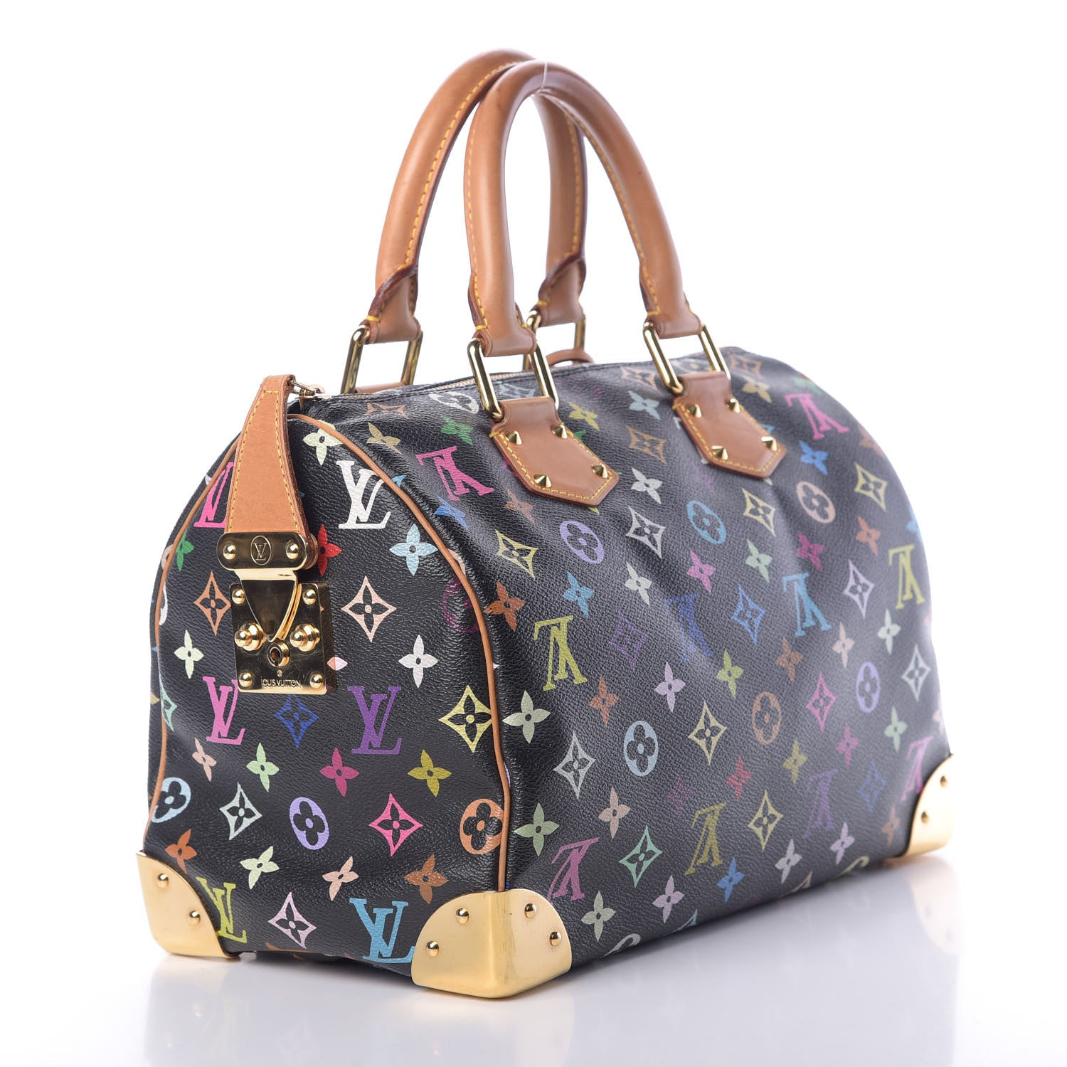 Louis Vuitton Monogram Multicolor Speedy 30 Black 3 of 15