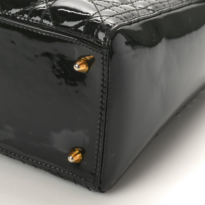 Christian Dior Patent Cannage Medium Lady Dior Black 8 of 8