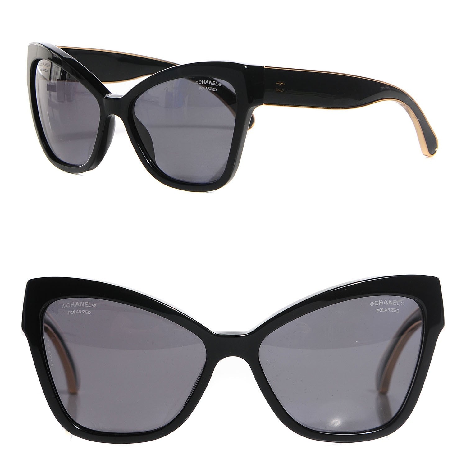 Chanel Acetate CC Cat Eye Sunglasses 5271 Black 1 of 6