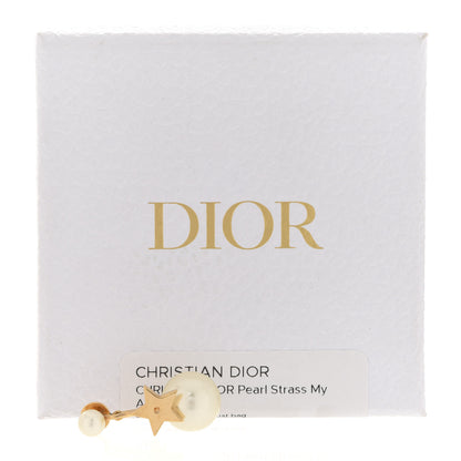 Christian Dior Pearl Strass My ABCDior Tribale Star Earring Aged Gold 5 of 5