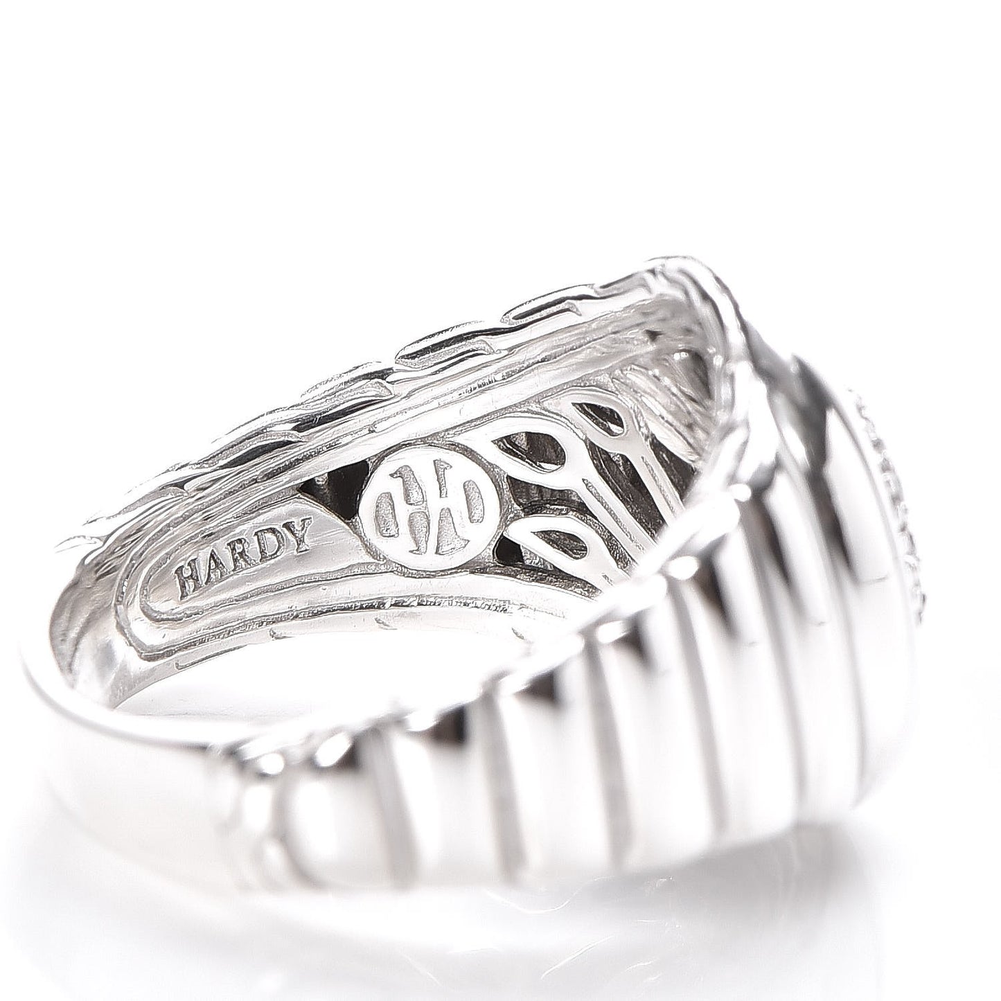 Sterling Silver Diamond Bedeg Ring 57 8