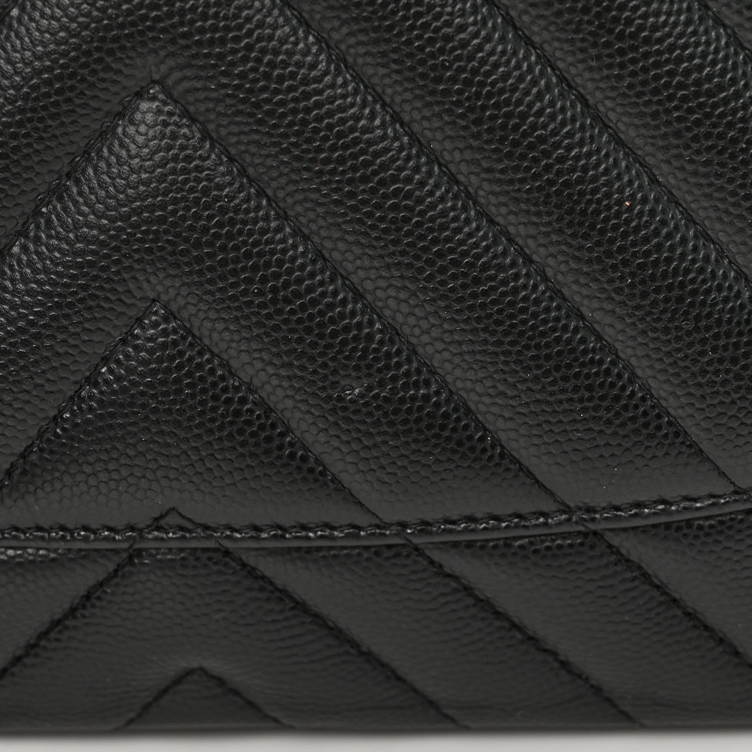 Chanel Iridescent Caviar Chevron Quilted Jumbo Double Flap Black 12 of 12