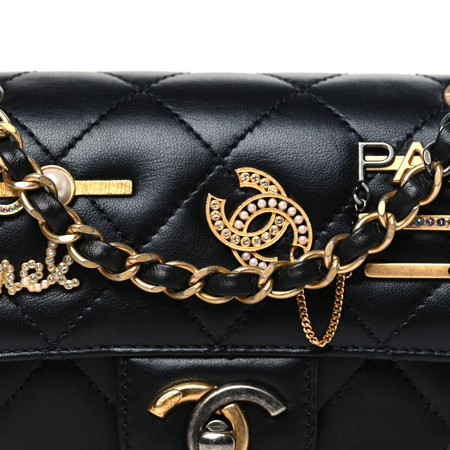 Chanel Lambskin Quilted Mini Coco Clips Single Flap Black 8 of 10