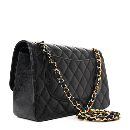 Chanel Caviar Quilted Jumbo Double Flap Black 3 of 10