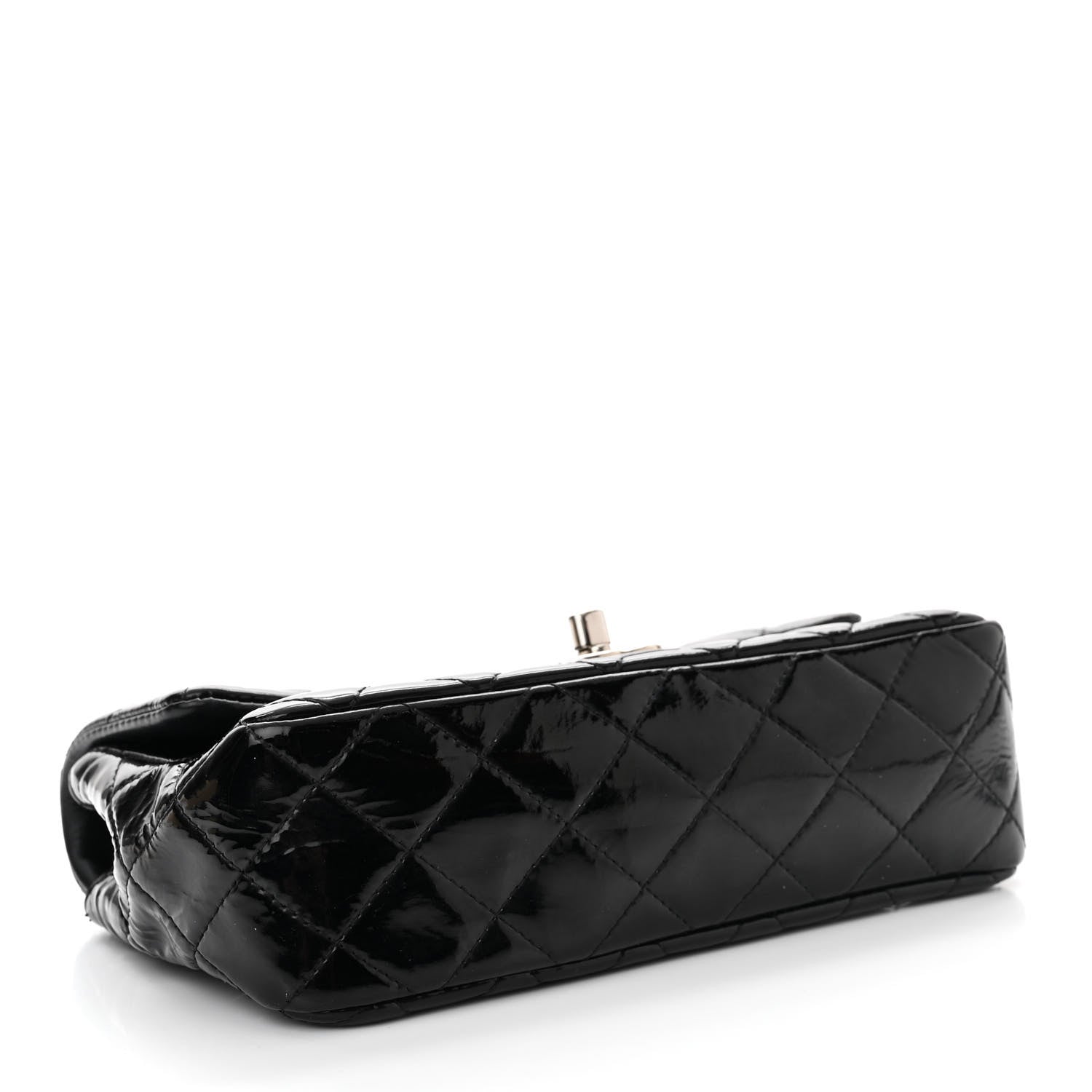 Chanel Patent Calfskin Quilted Mini Rectangular Flap Black 4 of 11