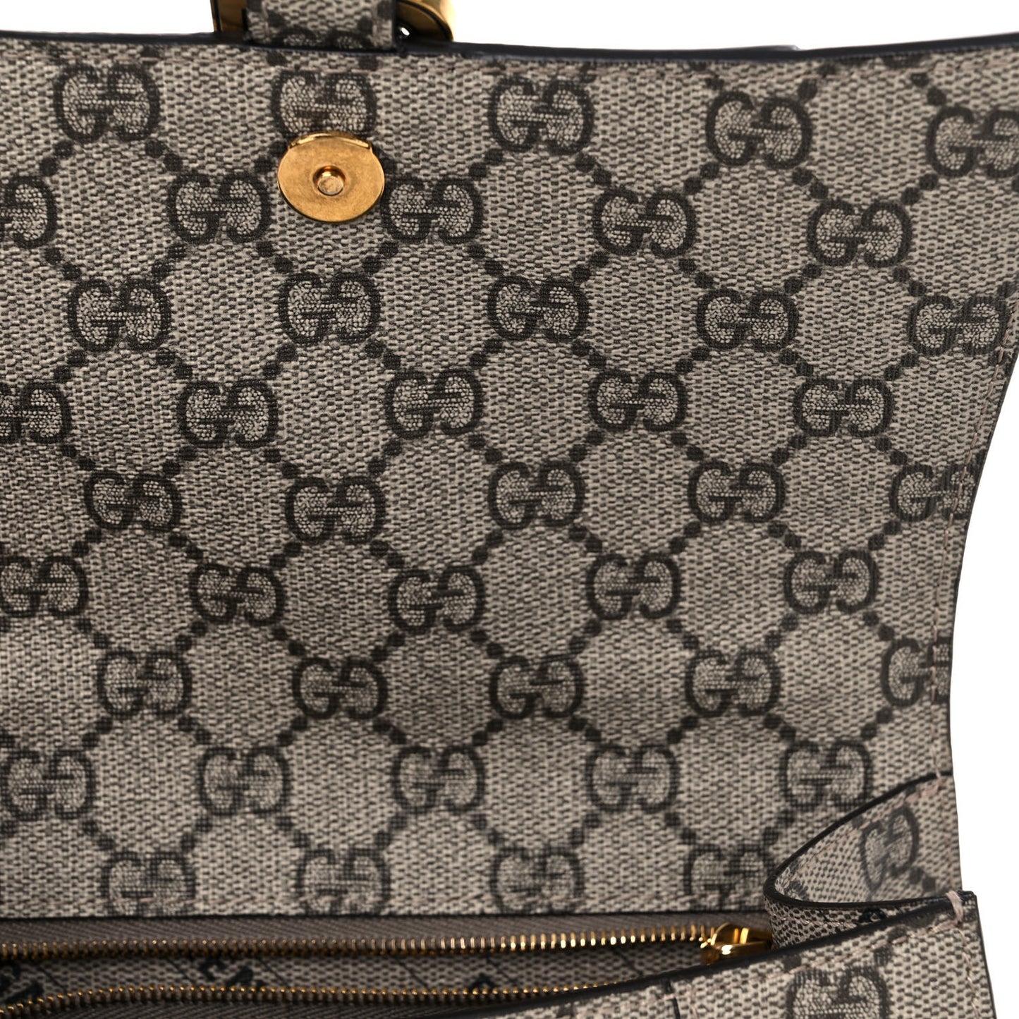 X GUCCI GG Supreme Monogram Small Hourglass Top Handle Bag Beige Ebony